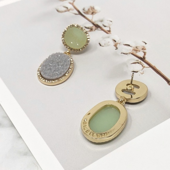 BaubleBar Crystal Druzy Drop Earrings - Picture 2 of 2